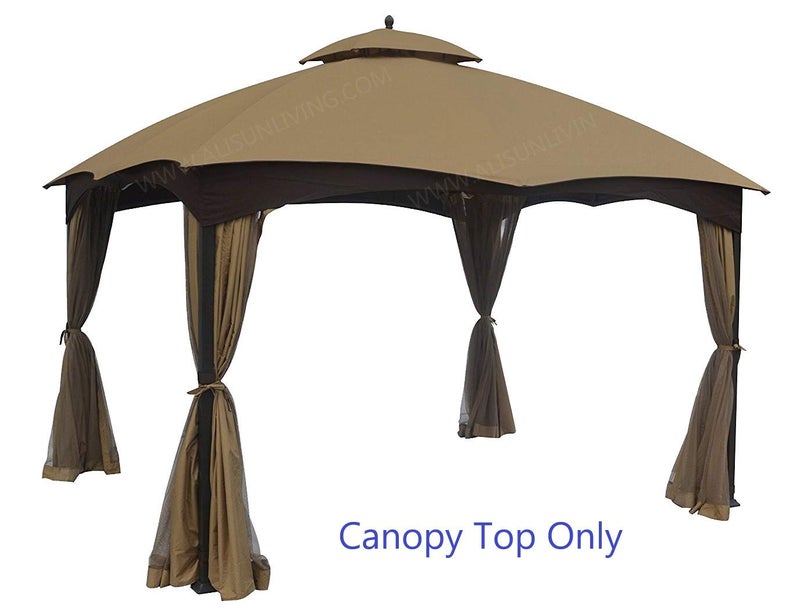 ALISUN Replacement Canopy Top for Lowe's 10' x 12' Gazebo #TPGAZ17-002C (Golden Brown Canopy Top Only) - Image 4